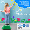 Colorful heart-shaped kids stepping stones for balance training, suitable for ages 3+, supports up to 177 lbs.