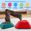 Colorful stackable balance blocks for kids, promoting muscle strength and balance skills, ideal for indoor and outdoor.