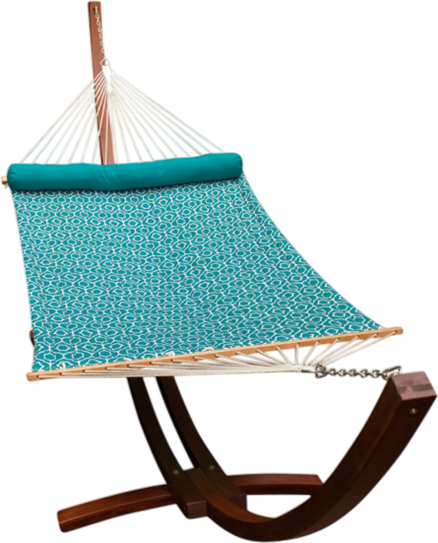 Algoma Quilted Hammock with 12 ft. Wood Arc Frame and Pillow New