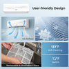 Mini split air conditioner with 4D airflow, washable filters, and self-cleaning function for year-round comfort.