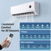 Mini split air conditioner with 12000 BTU, WiFi control, and 7 modes for efficient cooling and heating in rooms up to 600 sq.ft.