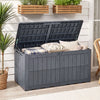 120 Gal Outdoor Deck Box with Lid and Handles for Garden Tools-Grey - Gallery View 1 of 11