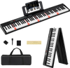 88-key foldable electric piano with semi-weighted keys, portable design, and included accessories for easy music.