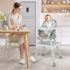 6-in-1 Convertible Baby High Chair with Adjustable Removable Tray-Green - Gallery View 1 of 10