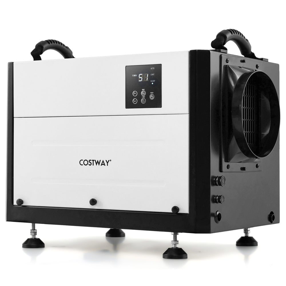 124 Pint Crawl Space Dehumidifier with 3 Modes and 24H Timer-White - Gallery View 1 of 9