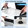 User-friendly design features include portable handles, adjustable leveling feet, and a removable washable mesh for.