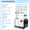 124 Pint Crawl Space Dehumidifier in white with adjustable feet, 3 modes, and 24H timer for effective humidity control.