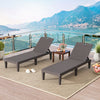 Outdoor PP Chaise Lounge Chairs Set of 2 with 4-Position Adjustable Backrests-Coffee - Gallery View 1 of 10