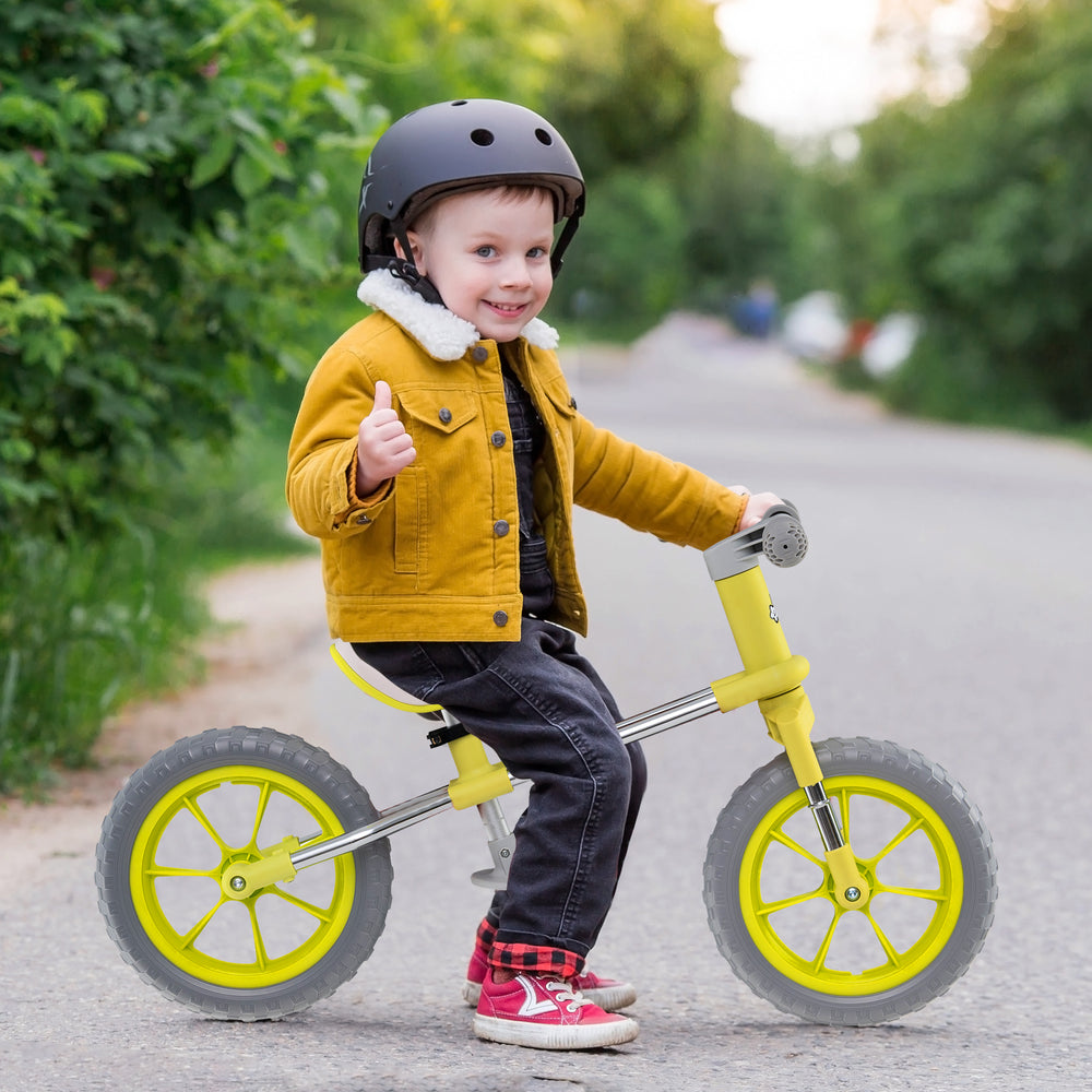 12 Inch Balance Bike with Adjustable Seat and Rotatable Handlebar-Green - Gallery View 1 of 10