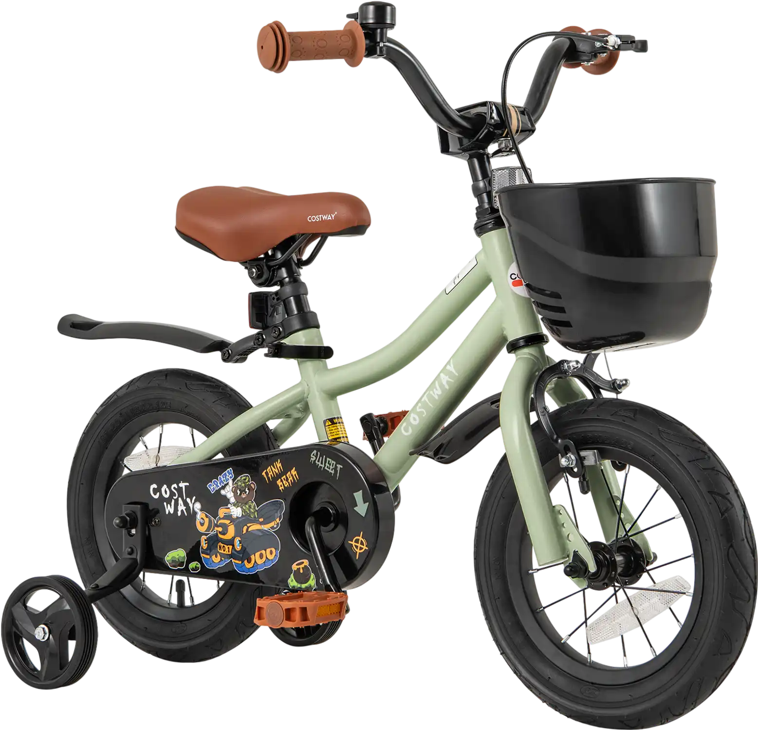 Costway Kids Bike Adjustable Training Wheels 12/14/16/18