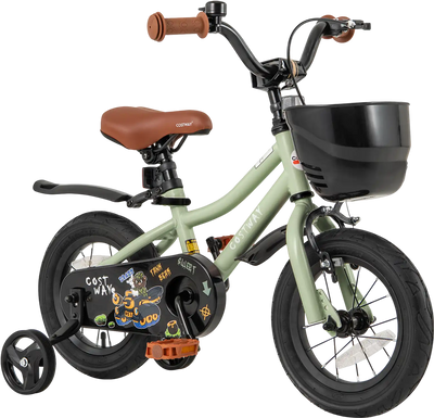Costway Kids Bike Adjustable Training Wheels 12/14/16/18