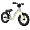 12-inch balance bike in green with adjustable seat, rotatable handlebar, and anti-puncture tires for kids over 36.