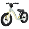 12-inch balance bike in green with adjustable seat, anti-puncture tires, and rotatable handlebar for kids over 36.