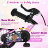 Hand brake and coaster brake details of the 12-inch kids bike, designed for stability and safety for young riders.