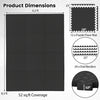 Black 12-tile puzzle exercise floor mat with 52 sq. ft. coverage, ideal for home workouts and easy cleaning.
