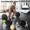 Black 12Tiles 1/2" puzzle exercise floor mats made of EVA foam, providing durable, waterproof floor protection for.