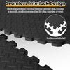 Black 12Tiles 1/2" puzzle exercise floor mats with seamless interlock design, ideal for home workouts and easy cleaning.