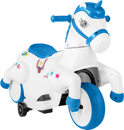 Costway 12V Unicorn Ride-On Toy w/ Training Wheels Horse Riding Mode 23469157 New