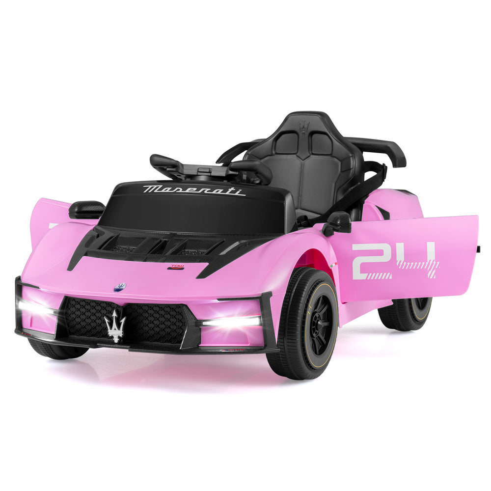 12V Electric Ride on Car with Remote Control and Music, Maserati Licensed-Pink - Gallery View 1 of 1