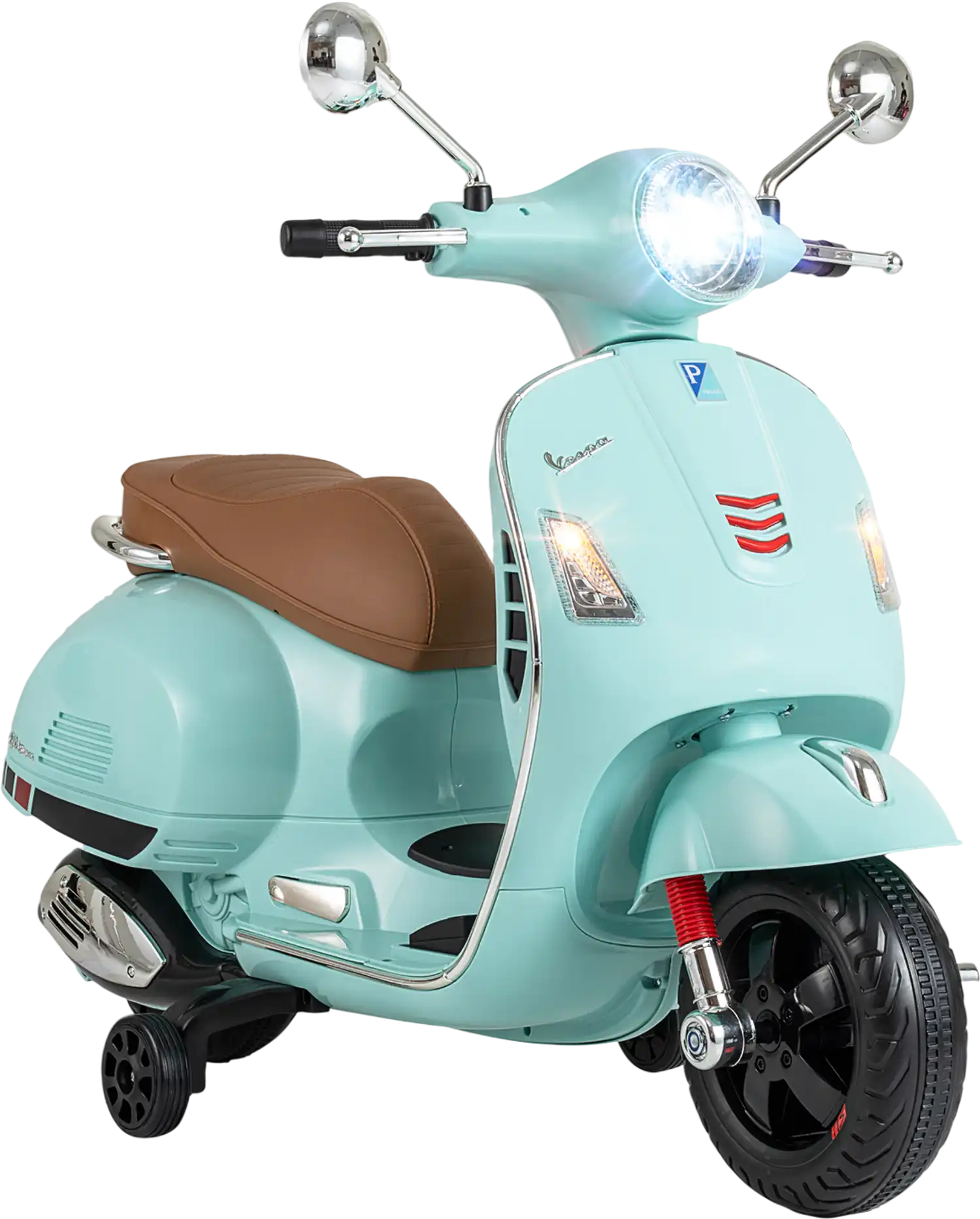 Costway 12V Kids Electric Vespa Ride On Motorcycle w/ Music & Training Wheels 11657501 New
