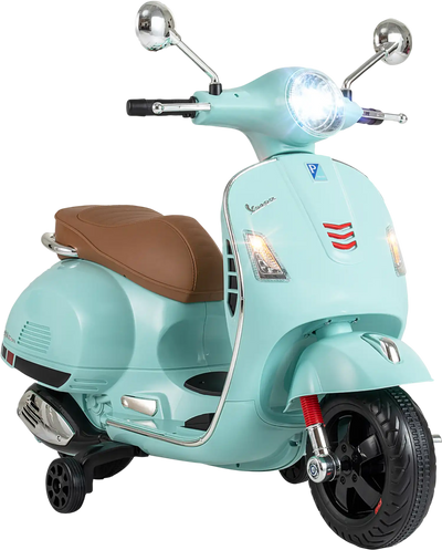 Costway 12V Kids Electric VESPA Motorcycle Ride On w/ Music & Training Wheels 11657501 New