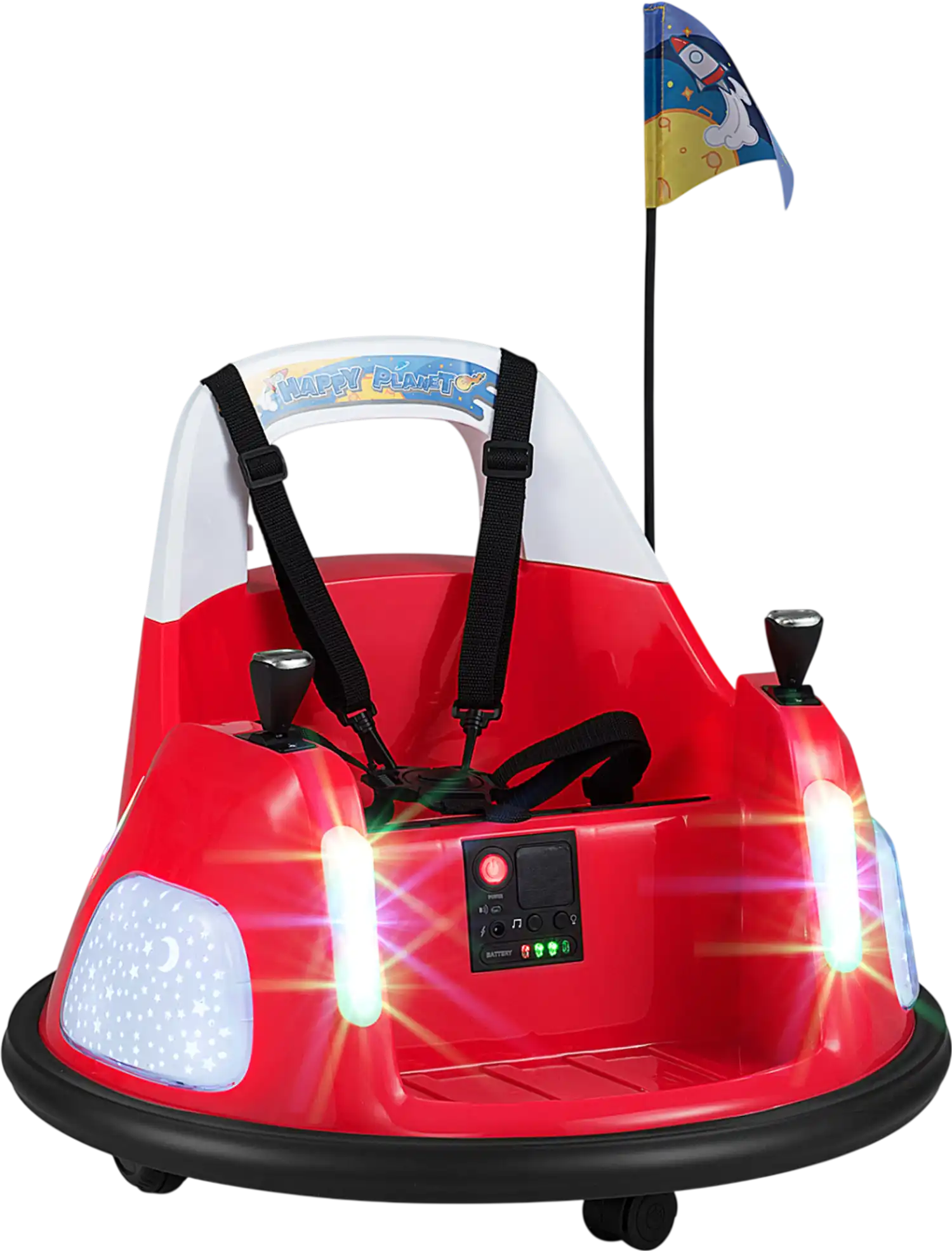 Costway 12V Kids Ride-On Bumper Car w/ Remote Control Flashing Lights 79397649 New