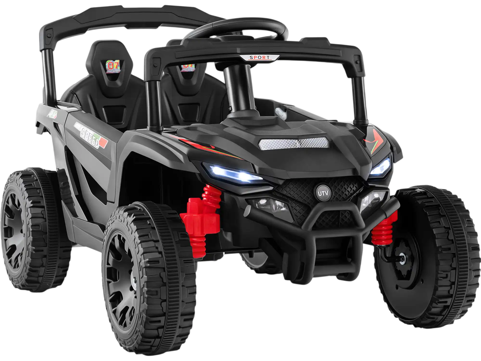 Costway 12V Kids Ride-On UTV Electric Car LED Lights Music Horn 25729645 New