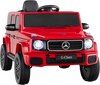 Licensed Mercedes Benz EQG 580 kids ride-on car in red with dual motors, remote control, and safety features for ages 3-8.