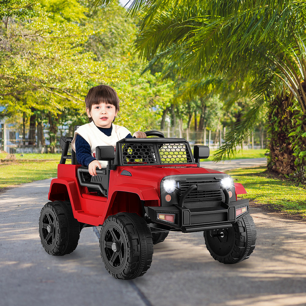 12V Kids Ride On Truck with Remote Control and Headlights-Red - Gallery View 1 of 10