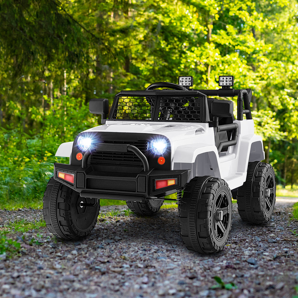 12V Kids Ride On Truck with Remote Control and Headlights-White - Gallery View 1 of 10