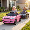 12V Kids Ride on Car Licensed Ford Mach E with Parent Control and Horn-Pink - Gallery View 1 of 11