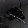 Close-up of the hidden charging hole for the 12V Kids Ride on Car Audi SQ8 in black, designed for easy charging.