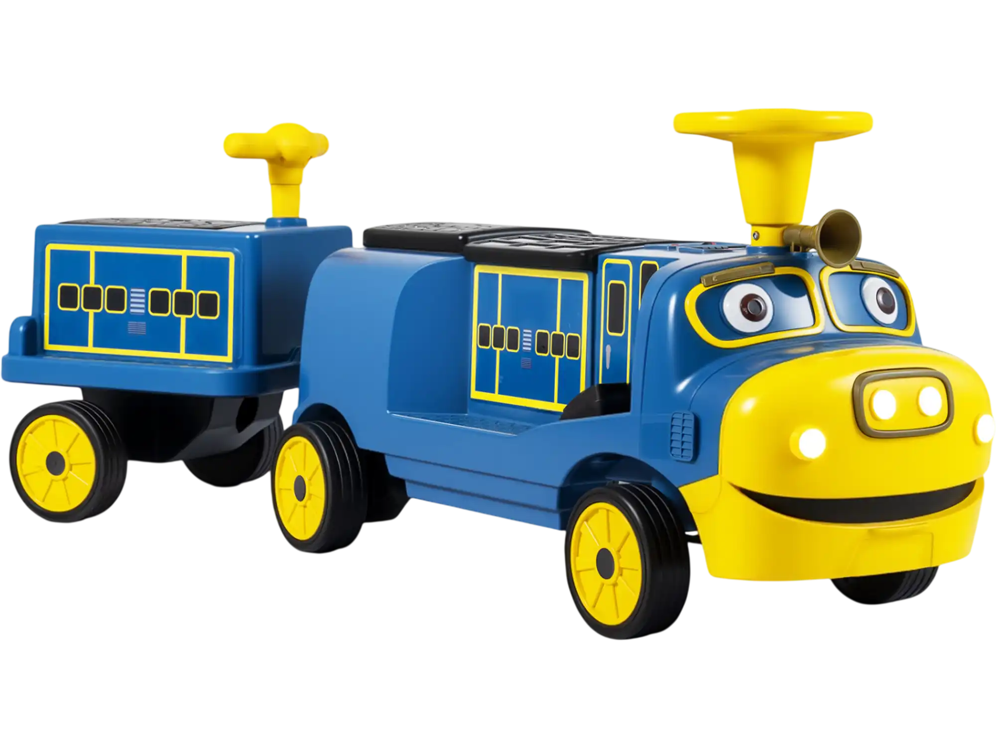 Costway 12V Kids 3-Seater Ride-On Train w/ Detachable Carriage Licensed Chuggington 43340903 New