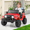12V Kids Ride on Truck Car with Remote Control Threaded Wheels and 3 Speeds-Red - Gallery View 1 of 12