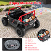 Kids ride-on truck with parental remote, USB port, and LED headlights for safe outdoor fun. Suitable for ages 3 and up.