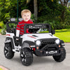 12V Electric Kids Ride on Truck with Remote Control and Music-White - Gallery View 1 of 11