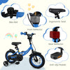 Kids bike with removable training wheels, adjustable seat, and reflectors for safety, perfect for ages 3-8 years old.
