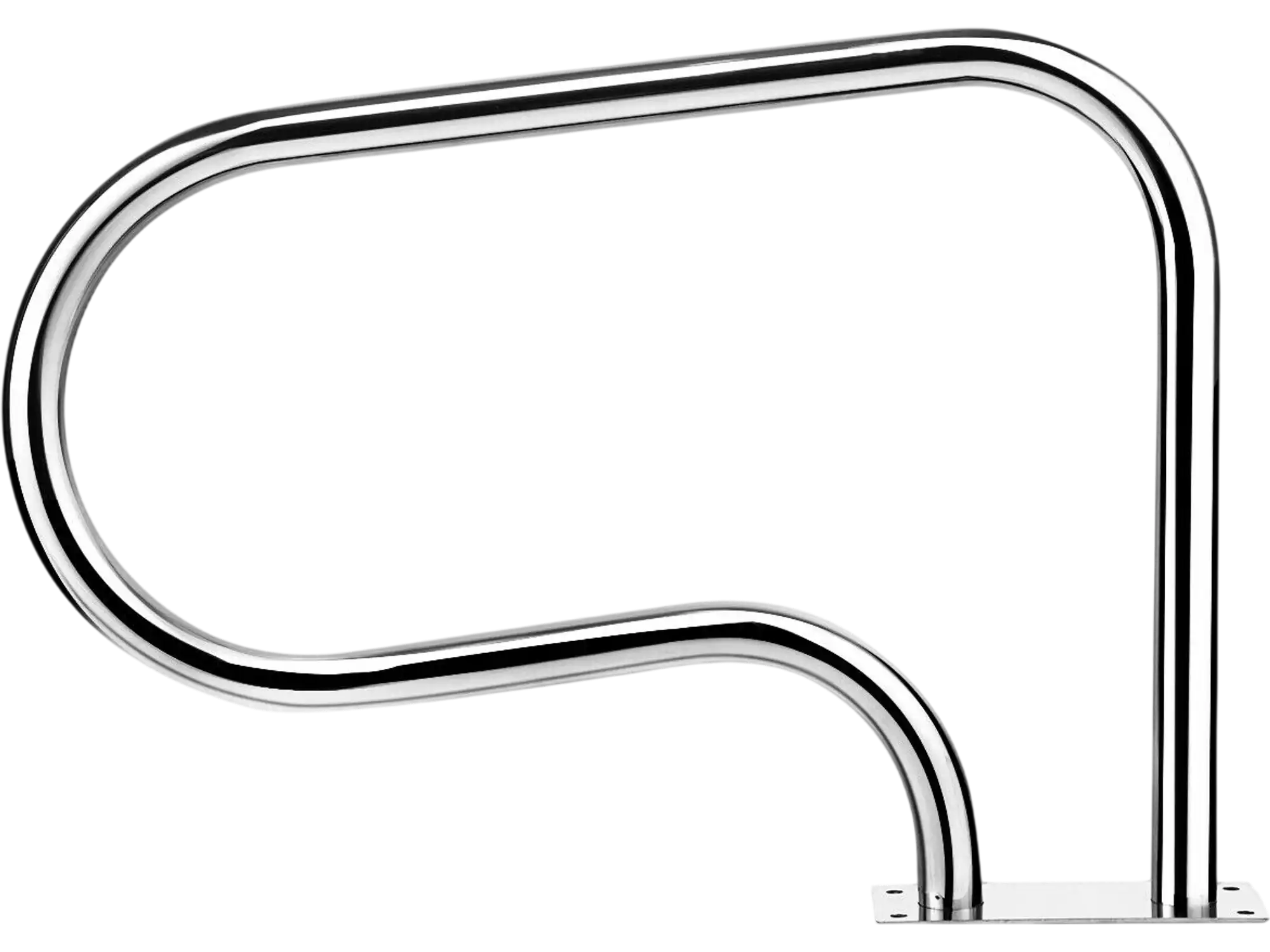 Costway Stainless Steel Swimming Pool Hand Rail w/ Base Plate 38267145 New