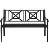 Patio garden bench with powder coated steel frame, spacious seat for 2-3 people, ideal for backyard or poolside use.