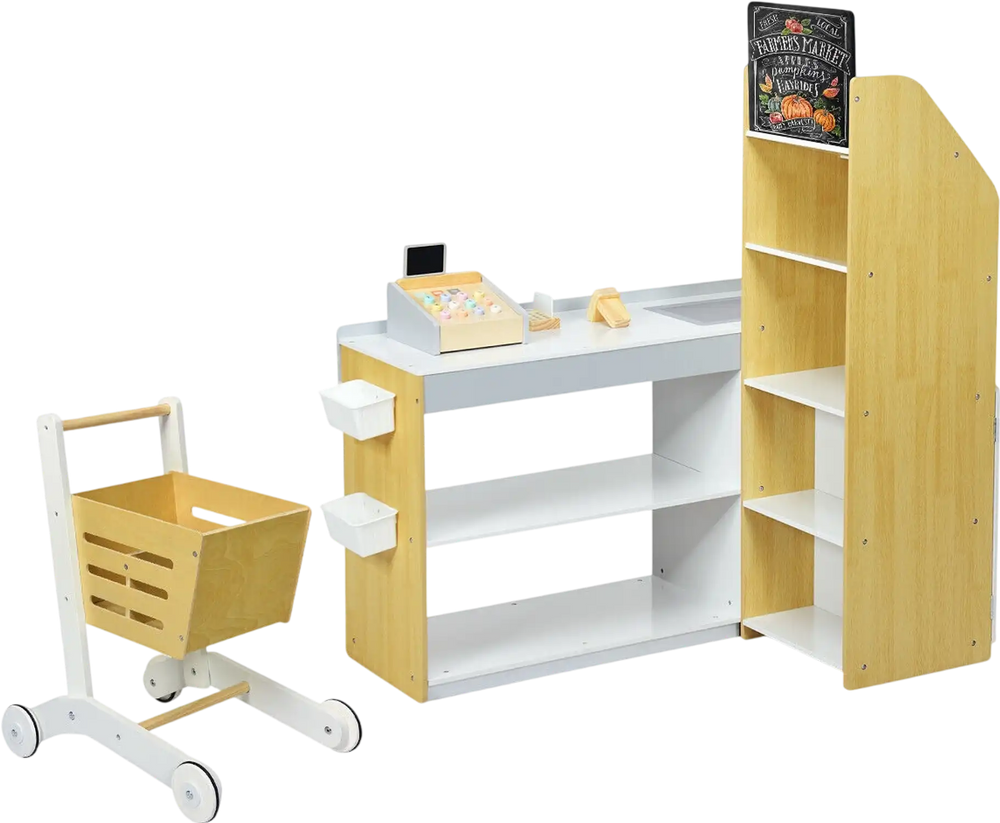 Grocery Store Playset Pretend Play Supermarket Shopping Set