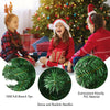 Upside down 7 feet artificial Christmas tree with 1000 branch tips, made of durable PVC, ideal for holiday decorations.