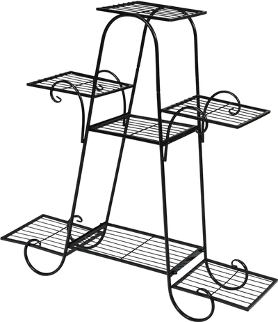 Costway 7 Tier Metal Patio Plant Stand 19750864 New