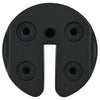 No-pinch design canopy weight plate with four connection points, made of weather-resistant PE for outdoor use.