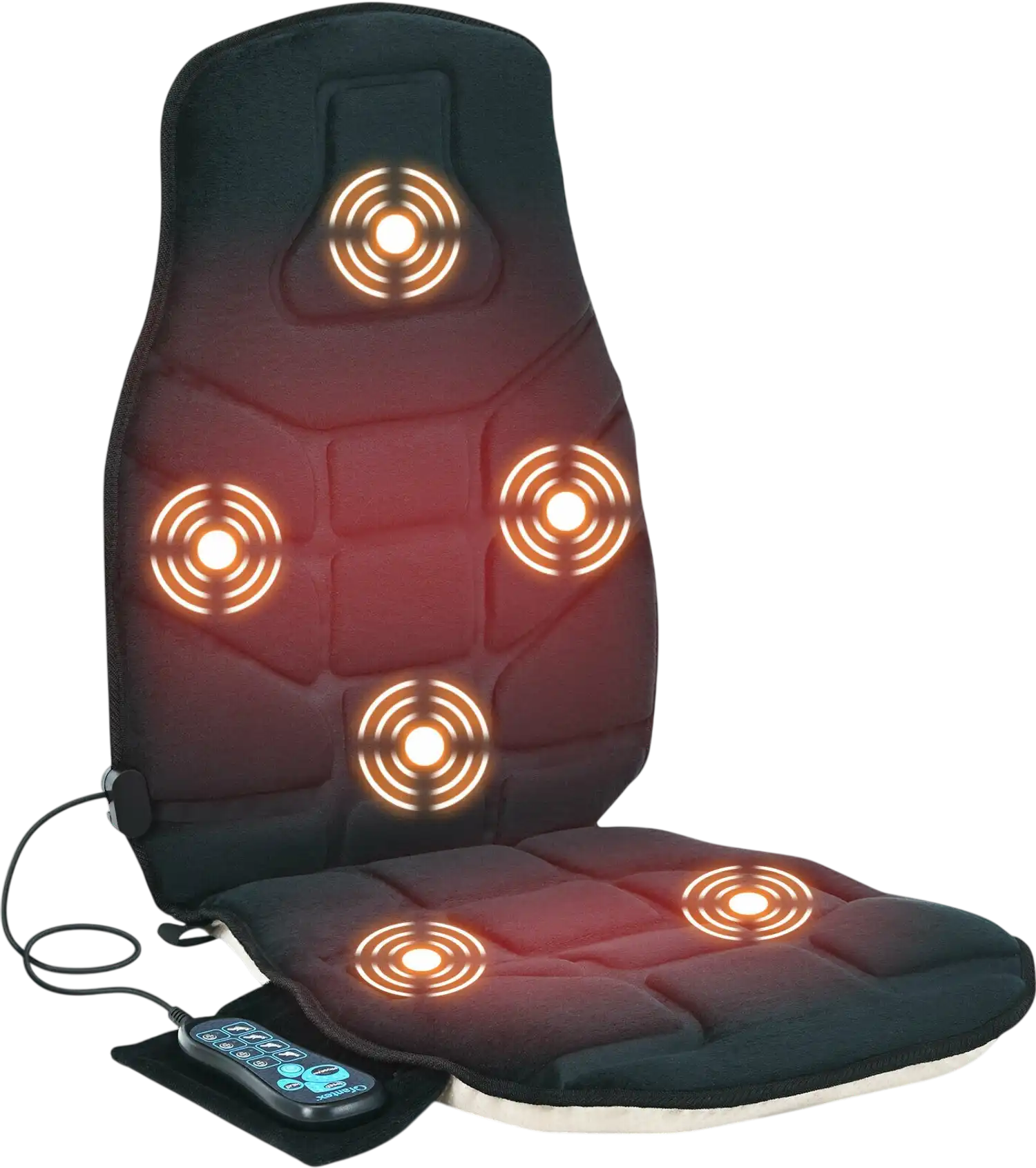 Costway Heated Seat Cushion Massager 6-Motor Memory Foam 15082743 New