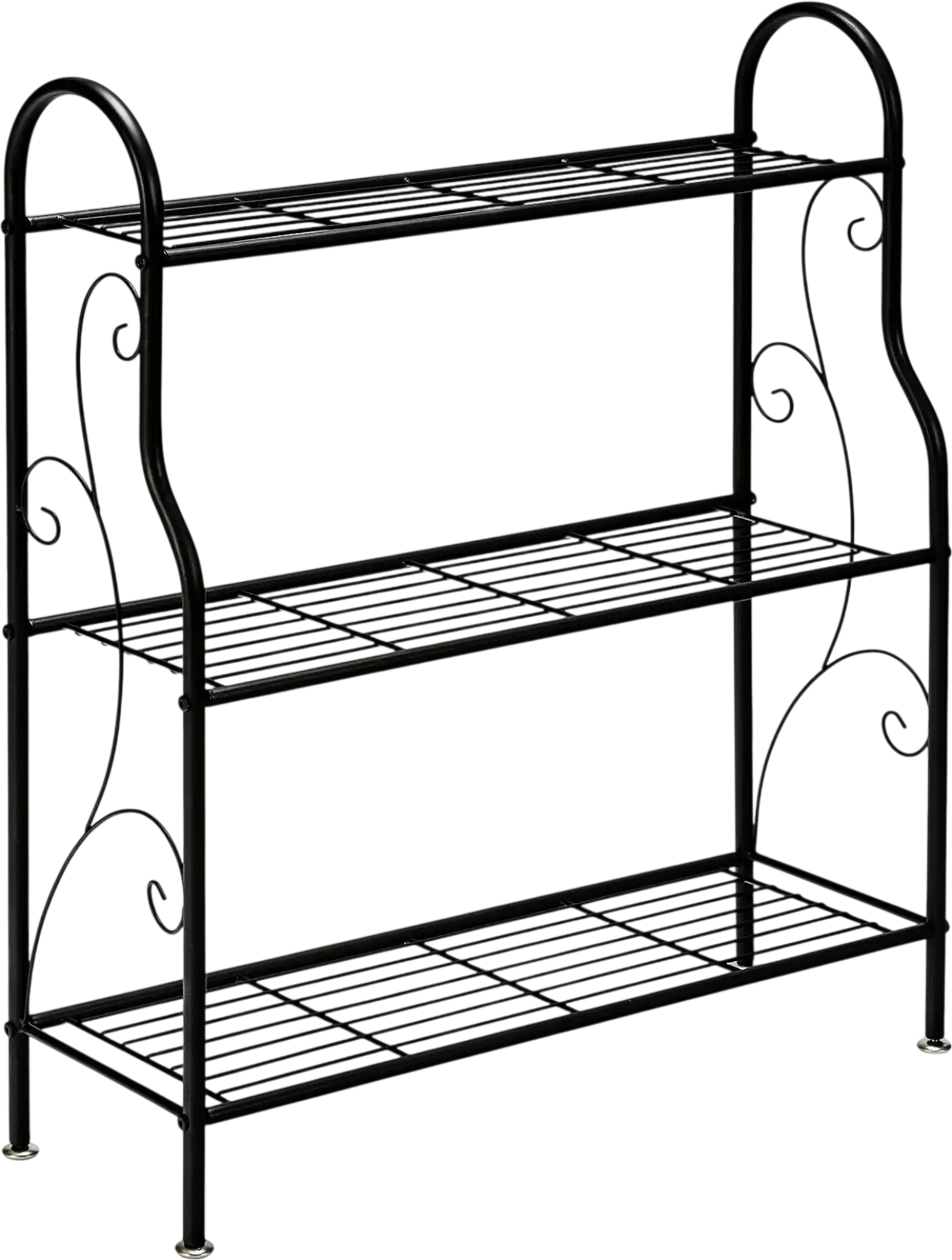 Costway 3-Tier Scrollwork Metal Plant Stand 76391025 New