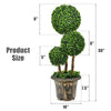 Triple ball topiary tree, 30 inches tall, with UV protection and non-toxic PE leaves, perfect for indoor and outdoor.