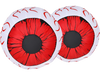 2 Pack 3 Feet Halloween Inflatable Eyeballs with Air Blower