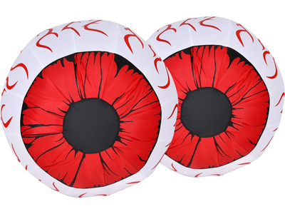 Costway 2 Pack 3' Halloween Inflatable Eyeballs with Air Blower 15706839 New
