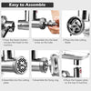 Step-by-step assembly instructions for the Heavy Duty 1.5HP Commercial Grade Meat Grinder with stainless steel.