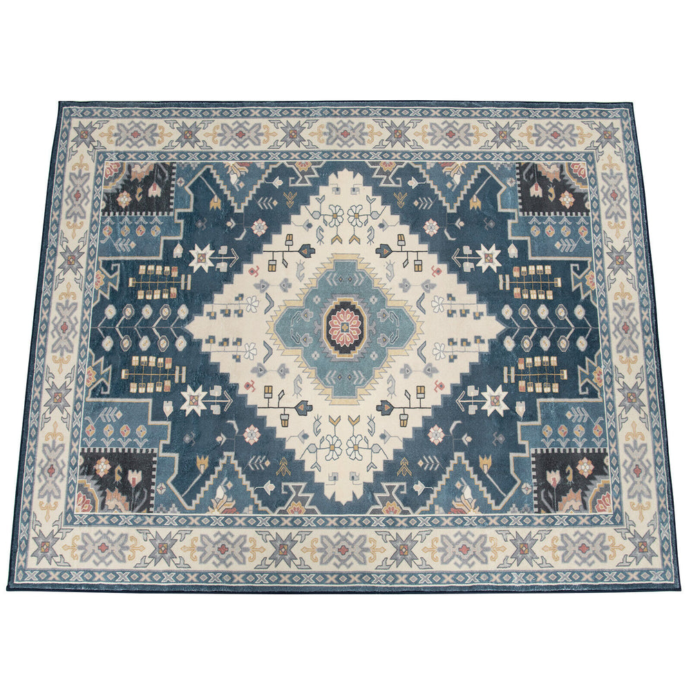 Faux wool fabric area rug with a beautiful pattern, ideal for living room or bedroom, featuring a soft, comfortable.